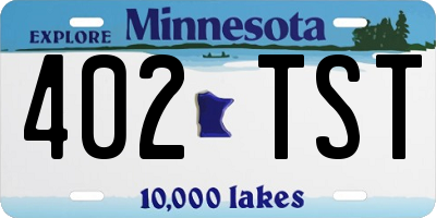 MN license plate 402TST