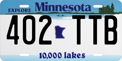MN license plate 402TTB