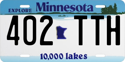 MN license plate 402TTH