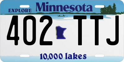 MN license plate 402TTJ