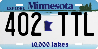 MN license plate 402TTL