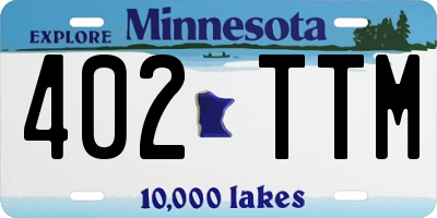 MN license plate 402TTM