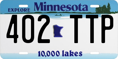 MN license plate 402TTP