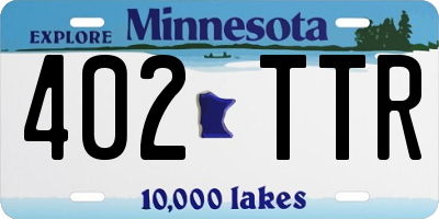 MN license plate 402TTR
