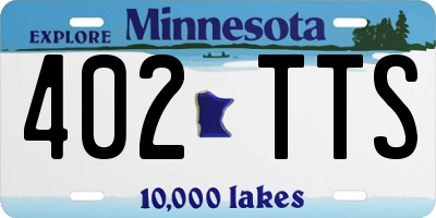 MN license plate 402TTS