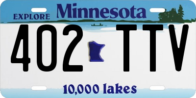 MN license plate 402TTV