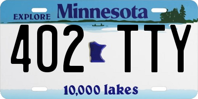 MN license plate 402TTY