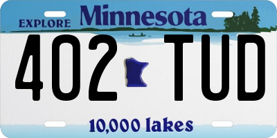 MN license plate 402TUD
