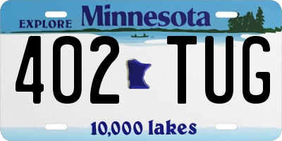 MN license plate 402TUG