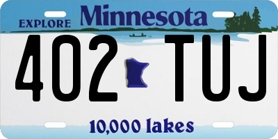 MN license plate 402TUJ