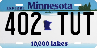 MN license plate 402TUT