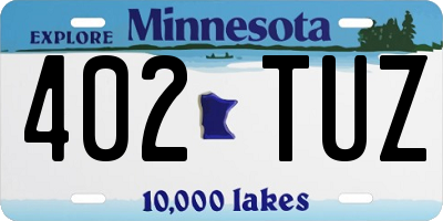 MN license plate 402TUZ
