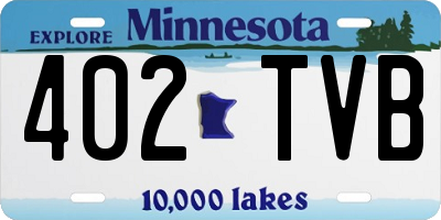 MN license plate 402TVB