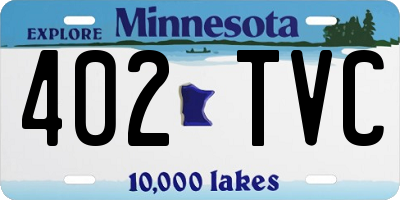 MN license plate 402TVC