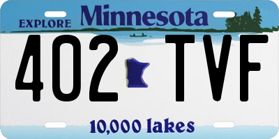 MN license plate 402TVF