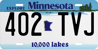 MN license plate 402TVJ