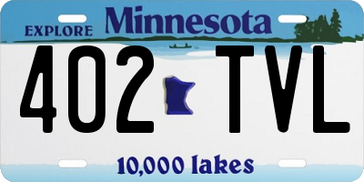 MN license plate 402TVL