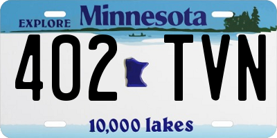 MN license plate 402TVN