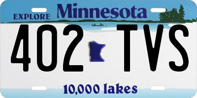 MN license plate 402TVS