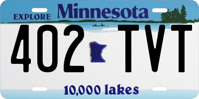MN license plate 402TVT