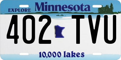 MN license plate 402TVU