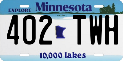 MN license plate 402TWH