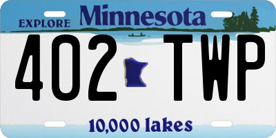 MN license plate 402TWP