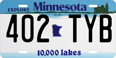 MN license plate 402TYB