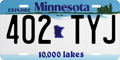 MN license plate 402TYJ
