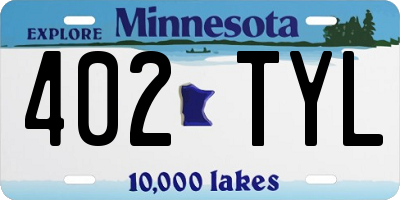 MN license plate 402TYL
