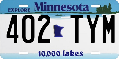 MN license plate 402TYM