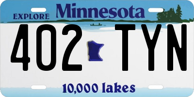 MN license plate 402TYN