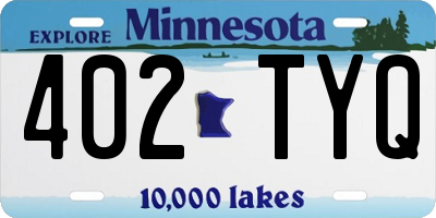 MN license plate 402TYQ