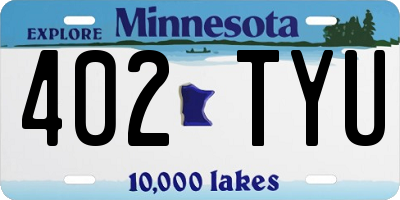 MN license plate 402TYU