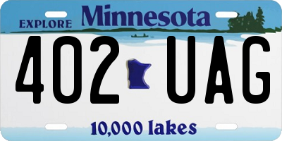 MN license plate 402UAG