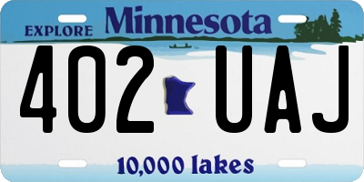 MN license plate 402UAJ