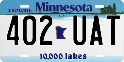 MN license plate 402UAT