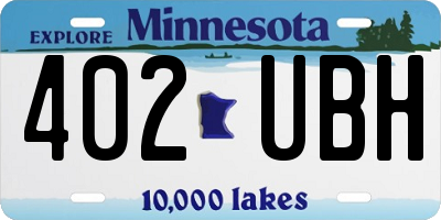MN license plate 402UBH
