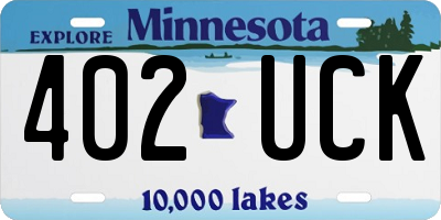 MN license plate 402UCK