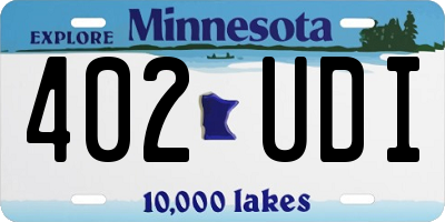 MN license plate 402UDI