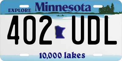 MN license plate 402UDL