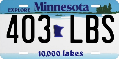 MN license plate 403LBS