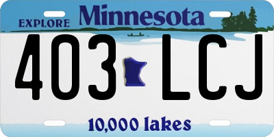 MN license plate 403LCJ