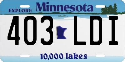 MN license plate 403LDI