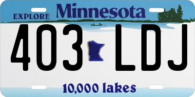 MN license plate 403LDJ