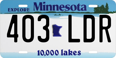 MN license plate 403LDR