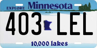MN license plate 403LEL