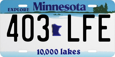 MN license plate 403LFE