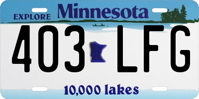MN license plate 403LFG