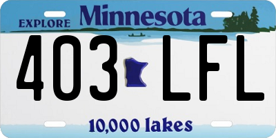 MN license plate 403LFL